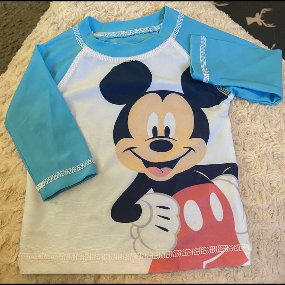 Mickey Mouse rash guard long sleeve 0-3